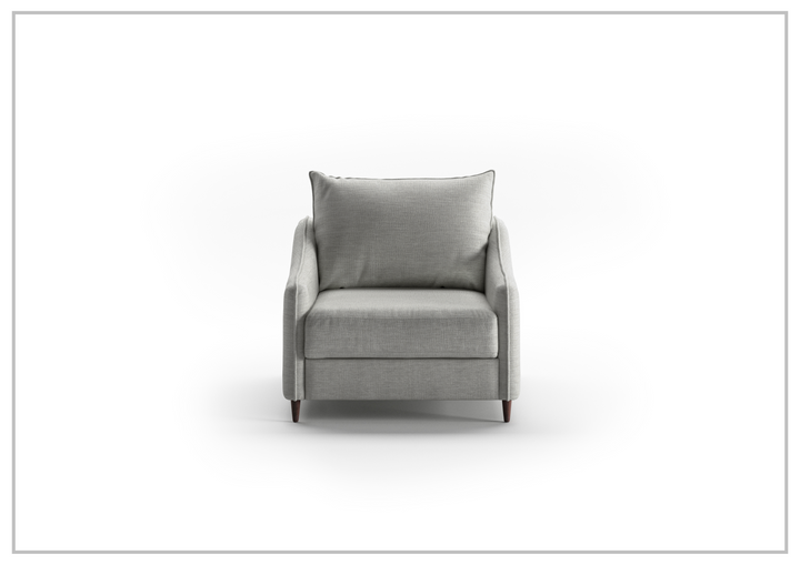 Ethos Fabric Chair Cot Sleeper Sofa With Wood or Chrome Legs