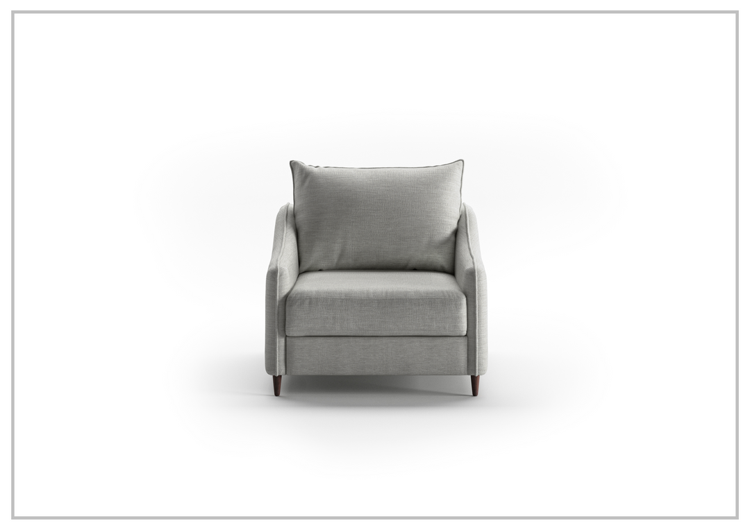 Luonto Ethos Fabric Chair Cot Sleeper Sofa With Wood or Chrome Legs