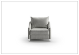Luonto Ethos Fabric Chair Cot Sleeper Sofa With Wood or Chrome Legs