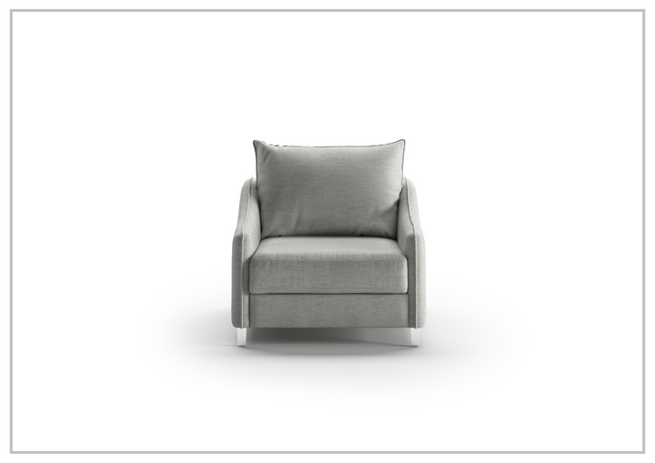 Luonto Ethos Fabric Chair Cot Sleeper Sofa With Wood or Chrome Legs
