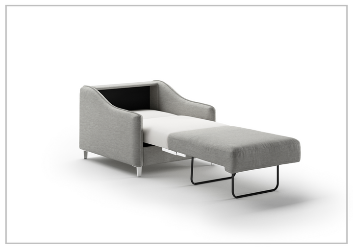 Luonto Ethos Fabric Chair Cot Sleeper Sofa With Wood or Chrome Legs