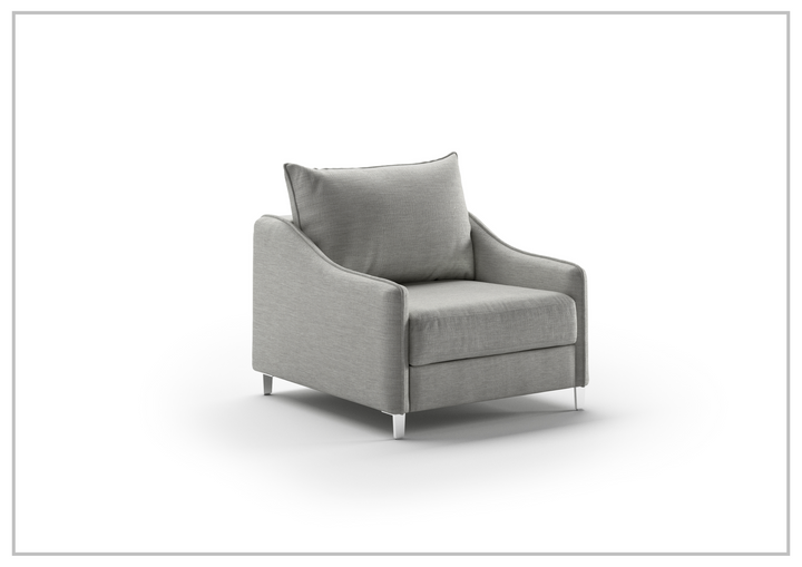 Luonto Ethos Fabric Chair Cot Sleeper Sofa With Wood or Chrome Legs