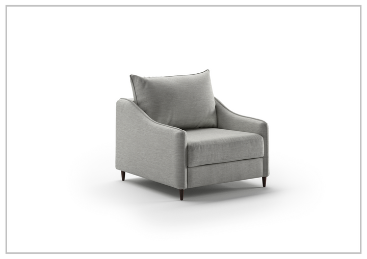 Luonto Ethos Fabric Chair Cot Sleeper Sofa With Wood or Chrome Legs