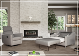 Luonto Ethos Fabric Chair Cot Sleeper Sofa With Wood or Chrome Legs-SOFABED