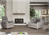 Luonto Ethos Fabric Chair Cot Sleeper Sofa With Wood or Chrome Legs-SOFABED