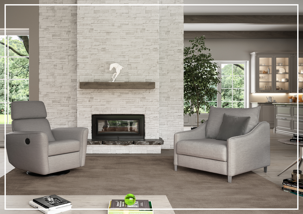 Luonto Ethos Fabric Chair Cot Sleeper Sofa With Wood or Chrome Legs-SOFABED