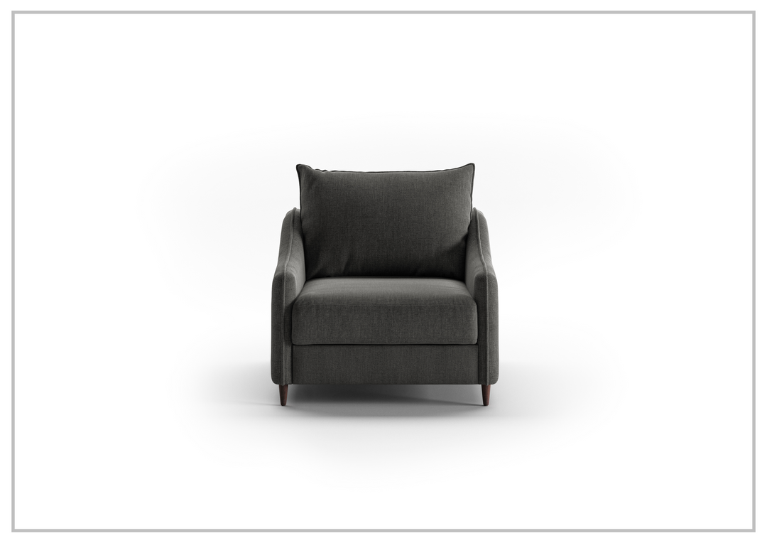 Luonto Ethos Fabric Chair Cot Sleeper Sofa With Wood or Chrome Legs