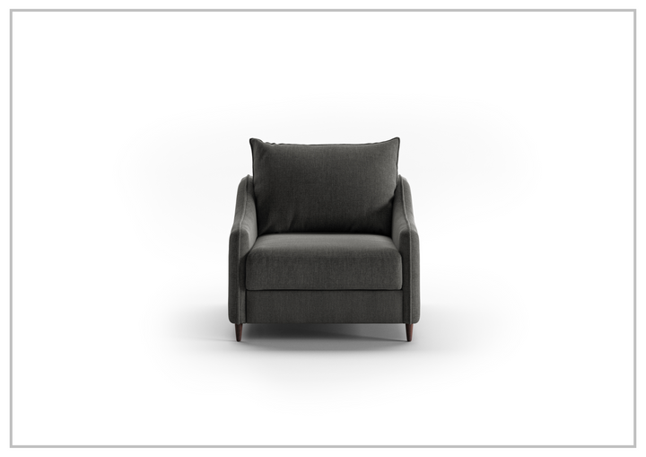 Luonto Ethos Fabric Chair Cot Sleeper Sofa With Wood or Chrome Legs