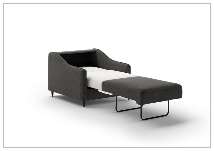 Luonto Ethos Fabric Chair Cot Sleeper Sofa With Wood or Chrome Legs