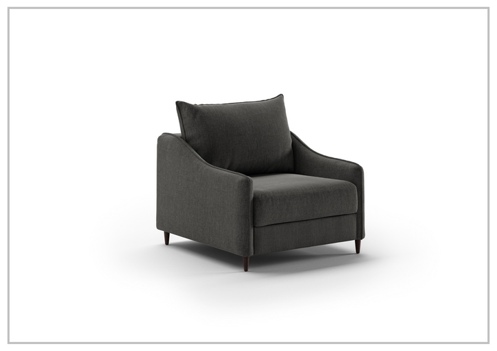 Luonto Ethos Fabric Chair Cot Sleeper Sofa With Wood or Chrome Legs