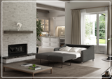 Luonto Ethos Fabric Full XL Sleeper Sofa in Two Gray Color Options-SOFABED