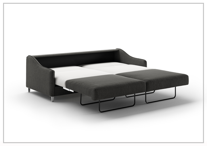 Luonto Ethos Fabric King Sleeper Sofa With Wood or Chrome Legs
