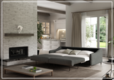 Luonto Ethos Fabric King Sleeper Sofa With Wood or Chrome Legs-SOFABED