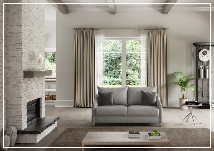 Luonto Ethos Fabric Queen Sleeper Sofa in Two Gray Color Options-SOFABED
