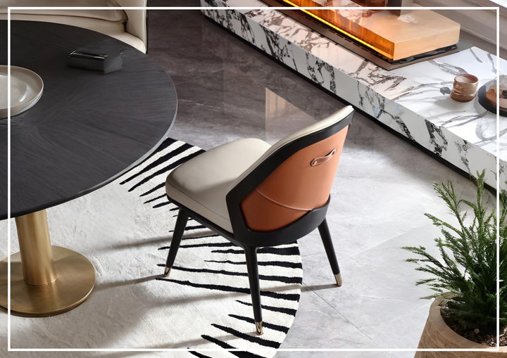 Klaussner Eclisse Dining Chair in Beige-SOFABED