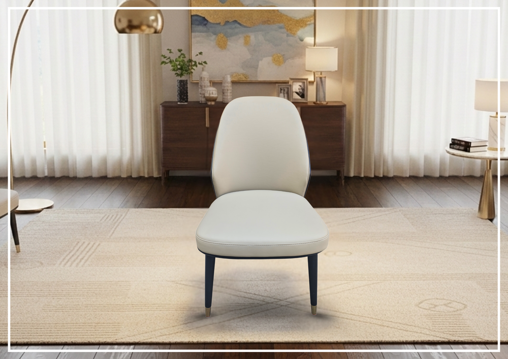 Klaussner Eclisse Dining Chair in Beige-SOFABED