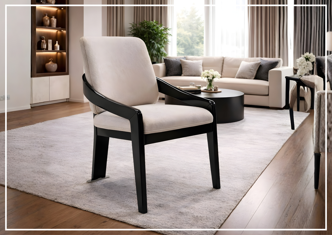 Klaussner Elan Oriana Fabric Chair In White - SOFABED