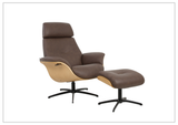 Fjords Falcon Manual Recliner Chair with Swivel Base & Footstool-Sofabed