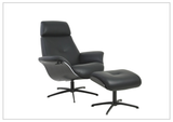 Fjords Falcon Manual Recliner Chair with Swivel Base & Footstool-Sofabed