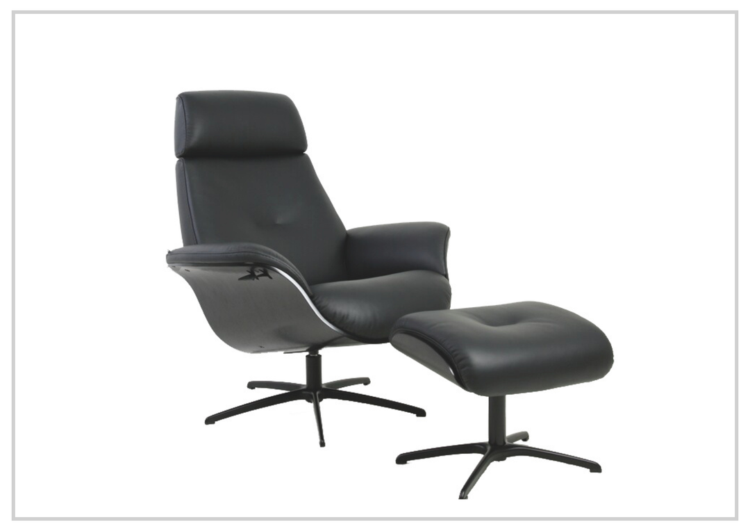 Fjords Falcon Manual Recliner Chair with Swivel Base & Footstool-Sofabed