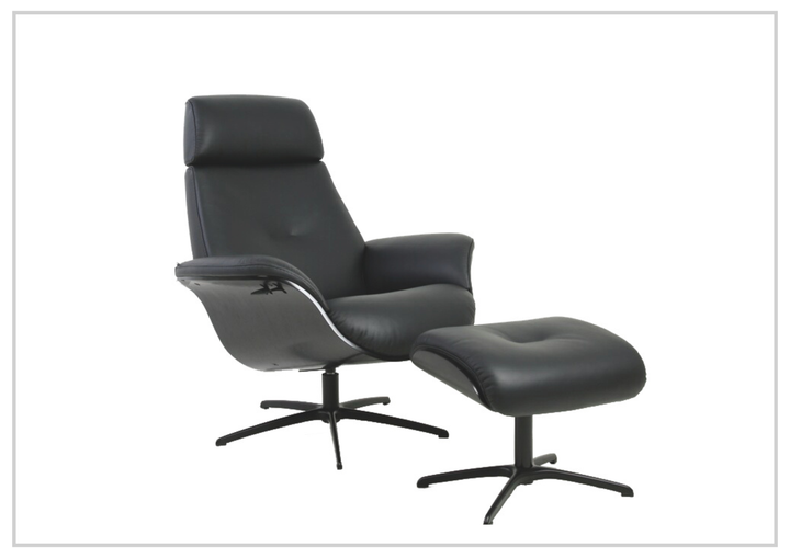 Fjords Falcon Manual Recliner Chair with Swivel Base & Footstool-Sofabed
