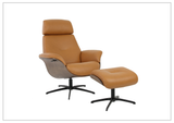 Fjords Falcon Manual Recliner Chair with Swivel Base & Footstool-Sofabed