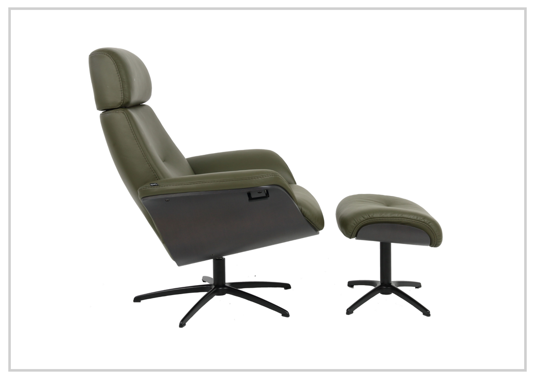 Fjords Falcon Manual Recliner Chair with Swivel Base & Footstool-Sofabed