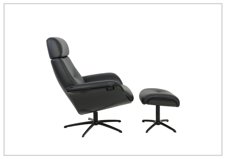 Fjords Falcon Manual Recliner Chair with Swivel Base & Footstool-Sofabed