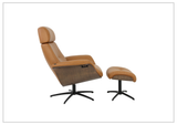Fjords Falcon Manual Recliner Chair with Swivel Base & Footstool-Sofabed