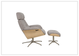 Fjords Falcon Manual Recliner Chair with Swivel Base & Footstool-Sofabed