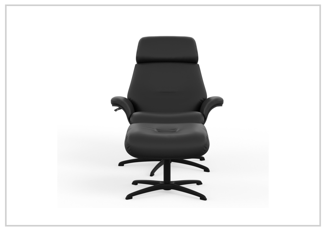Fjords Falcon Manual Recliner Chair with Swivel Base & Footstool-Sofabed