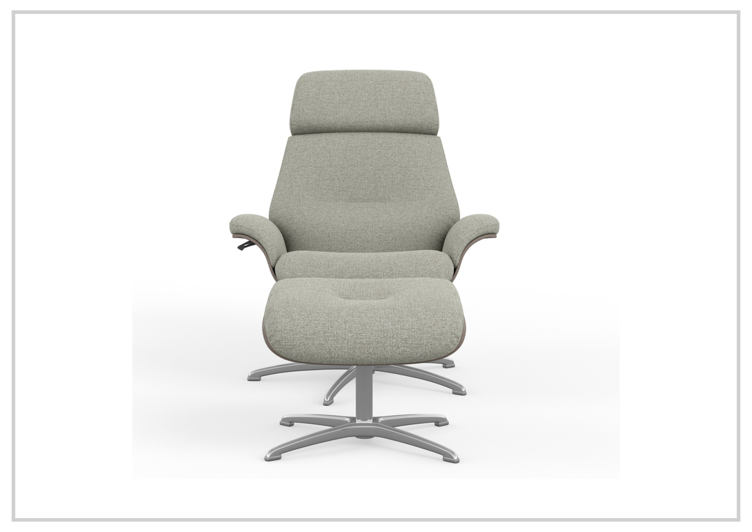 Fjords Falcon Manual Recliner Chair with Swivel Base & Footstool-Sofabed