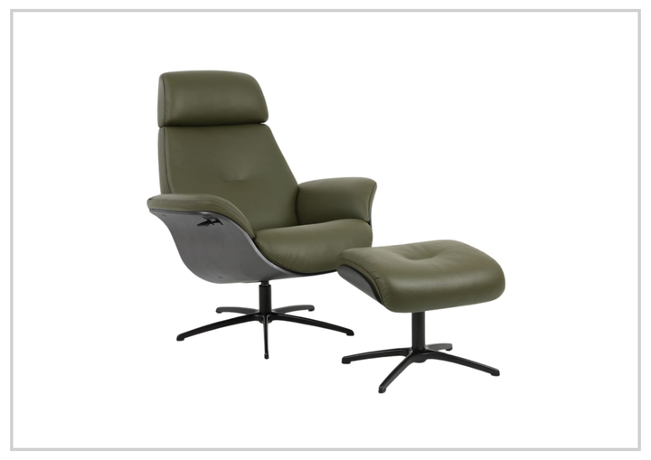 Fjords Falcon Manual Recliner Chair with Swivel Base & Footstool-Sofabed