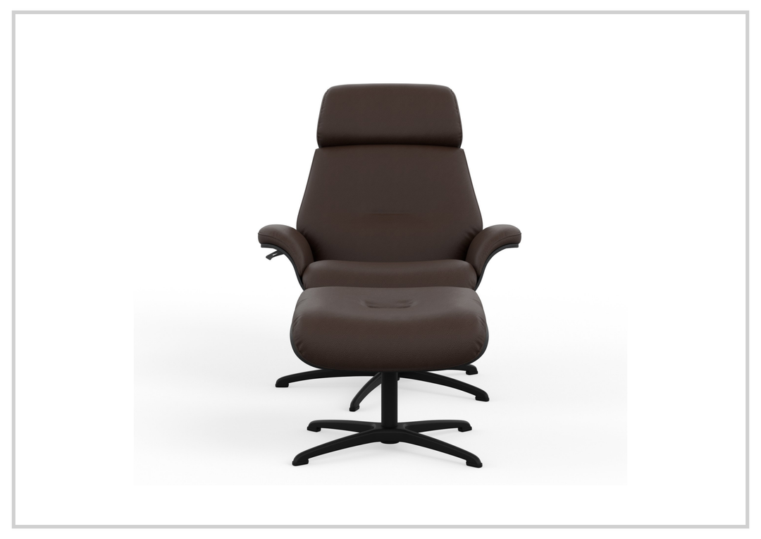 Fjords Falcon Manual Recliner Chair with Swivel Base & Footstool-Sofabed