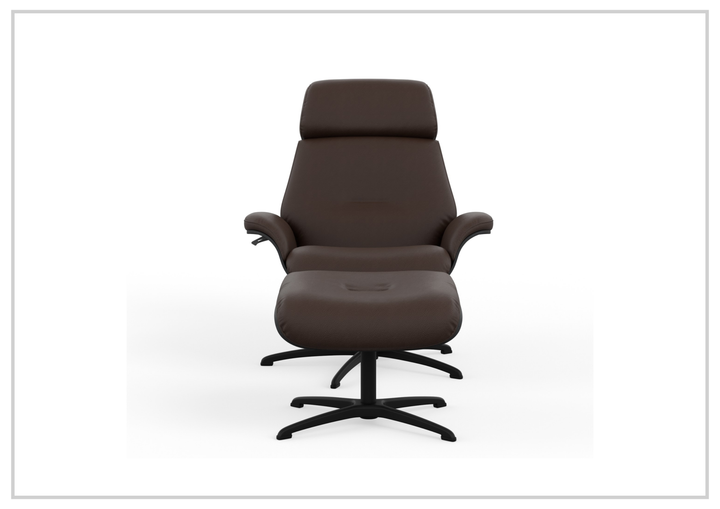 Fjords Falcon Manual Recliner Chair with Swivel Base & Footstool-Sofabed