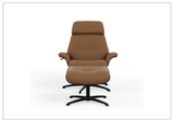 Fjords Falcon Manual Recliner Chair with Swivel Base & Footstool-Sofabed