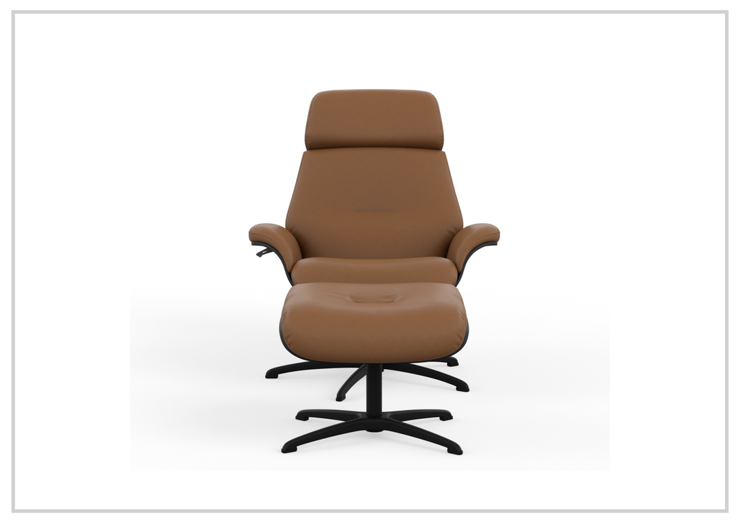 Fjords Falcon Manual Recliner Chair with Swivel Base & Footstool-Sofabed