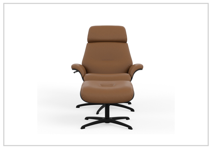 Fjords Falcon Manual Recliner Chair with Swivel Base & Footstool-Sofabed