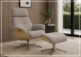 Fjords Falcon Manual Recliner Chair with Swivel Base & Footstool-Sofabed
