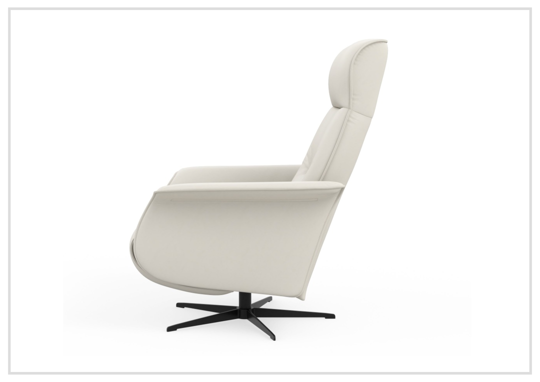 Fjords Finn Leather Power Recliner Chair with Swivel Glider Base-Sofa Bed