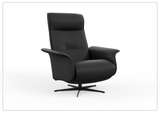 Fjords Finn Leather Power Recliner Chair with Swivel Glider Base-Sofa Bed