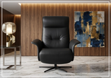 Fjords Finn Leather Power Recliner Chair with Swivel Glider Base-Sofa Bed