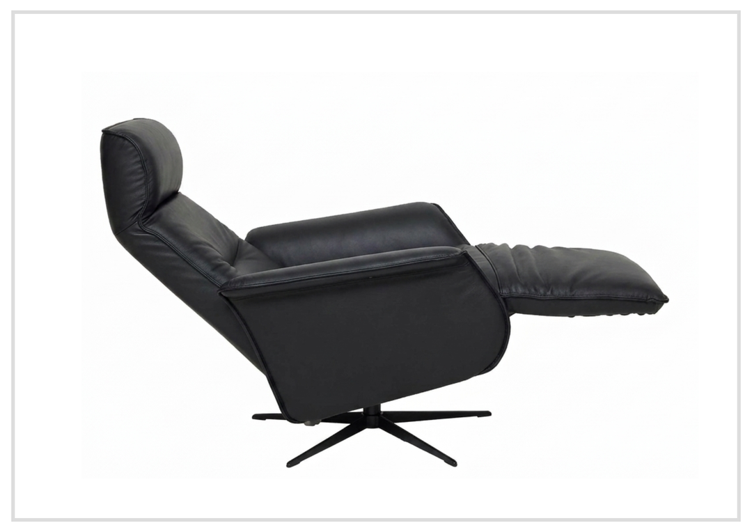 Fjords Finn Leather Power Recliner Chair with Swivel Glider Base-Sofa Bed