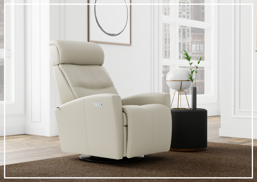 Fjords Milan Power Recliner Chair with Swivel Glider Base-Sofa Bed