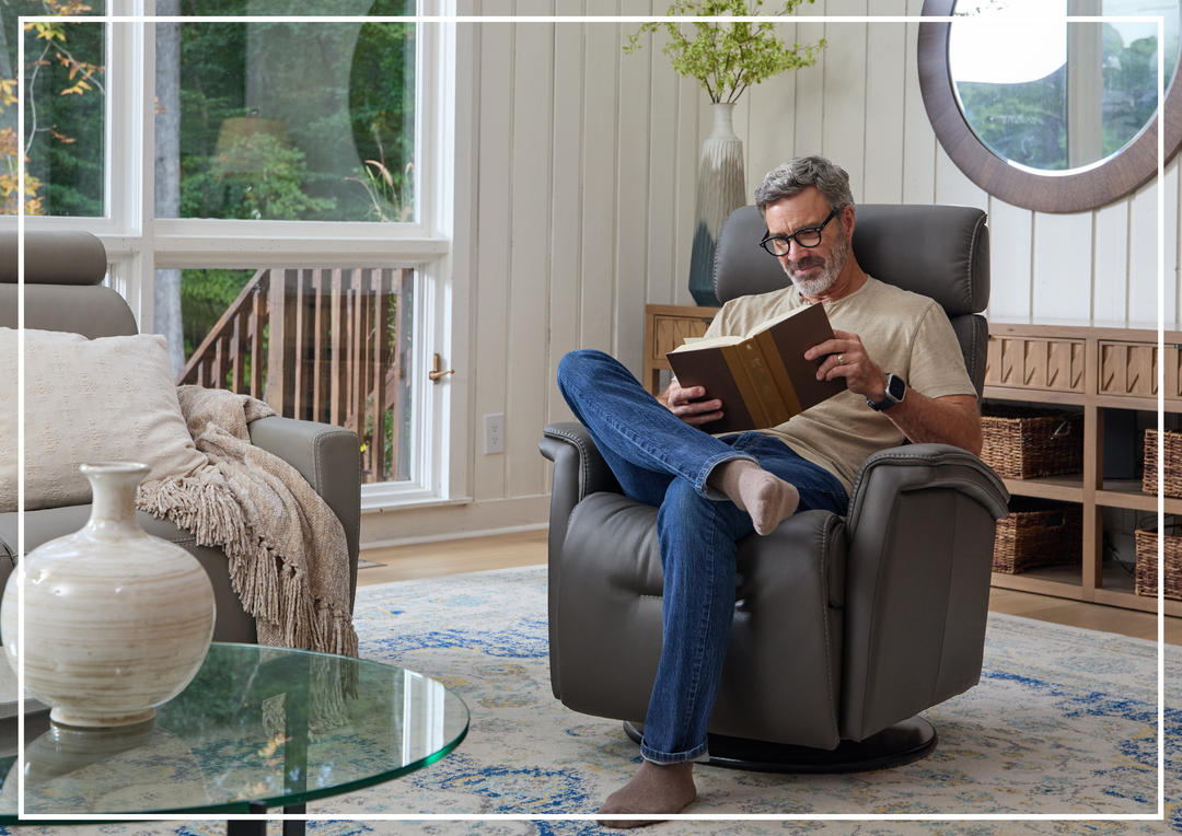 Fjords Milan Power Recliner Chair with Swivel Glider Base-Sofa Bed