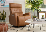 Fjords Milan Power Recliner Chair with Swivel Glider Base-Sofa Bed
