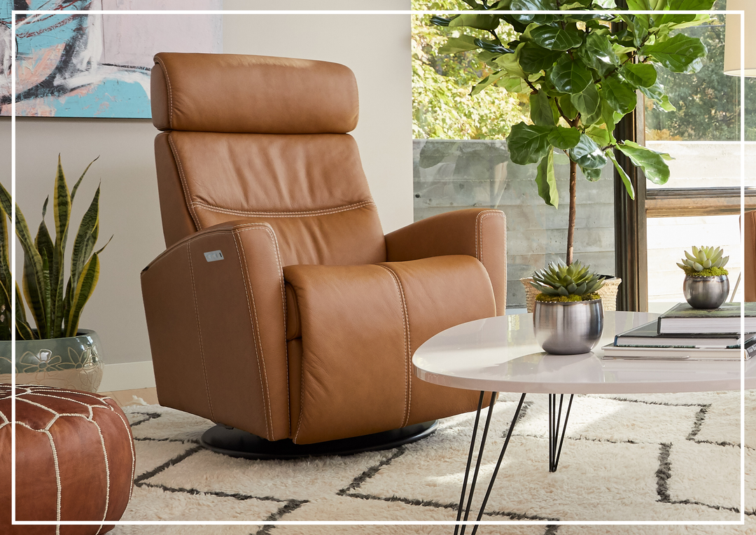 Fjords Milan Power Recliner Chair with Swivel Glider Base-Sofa Bed