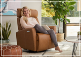 Fjords Milan Power Recliner Chair with Swivel Glider Base-Sofa Bed