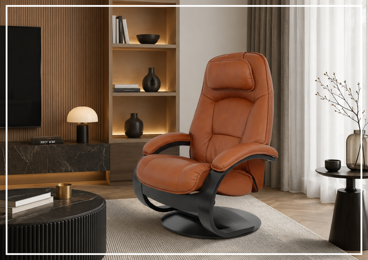 Fjords Admiral C Recliner Chair with Foot Stool and Swivel Base