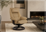 Fjords Admiral R Recliner Chair with Foot Stool and Swivel Base